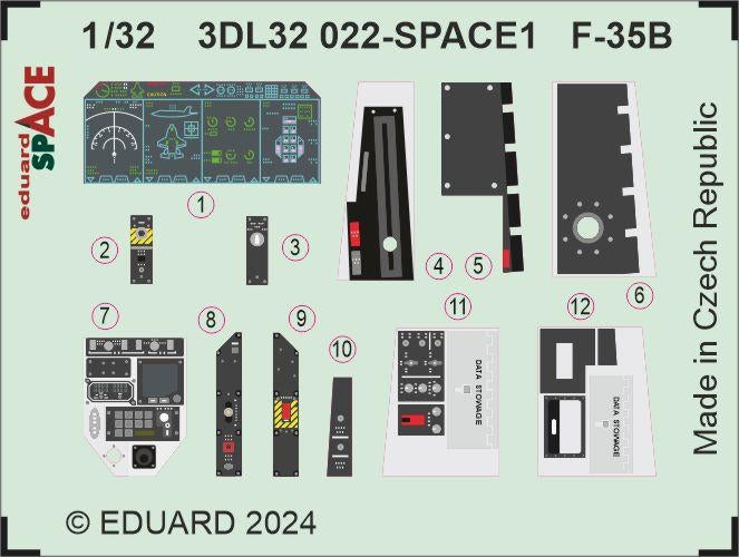 Eduard 3DL32022 F-35B SPACE TRUMPETER 1/32 – image 2
