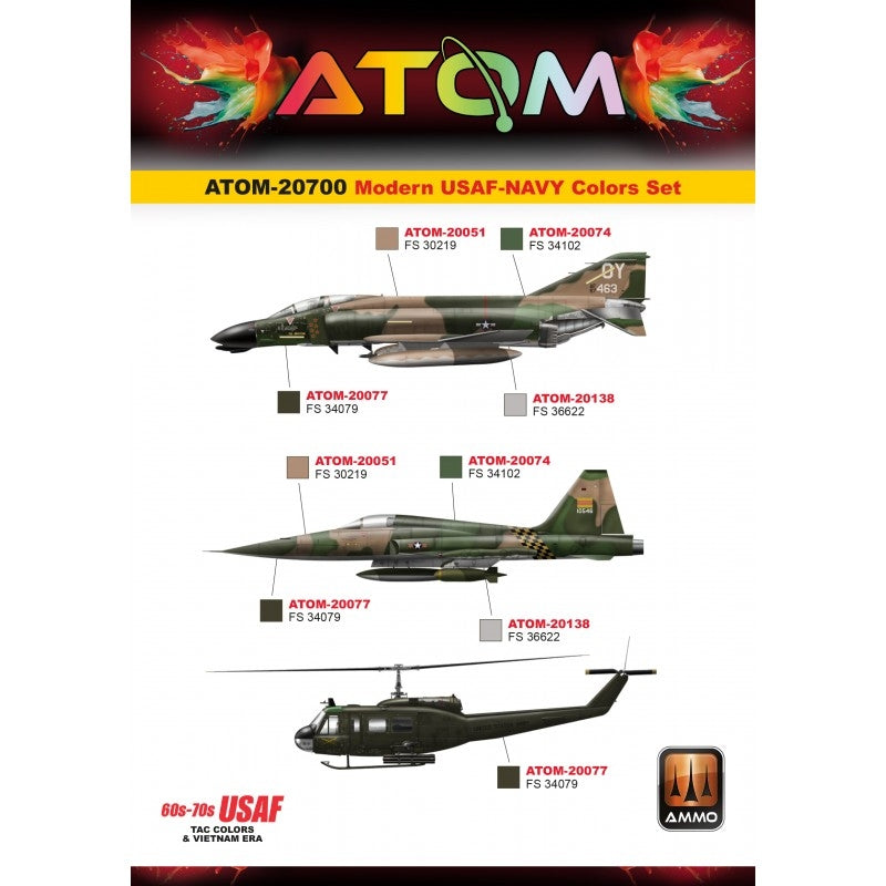 AMMO of Mig Jimenez ATOM 20700 Modern USAF-NAVY Colors Set 12 x 20 ml – imagen 4