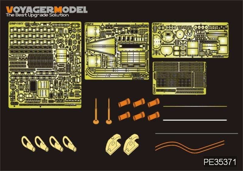 Maquette Voyager PE35371 BMP-3 MICV russe moderne, version de base, pour TRUMPETER 00364, échelle 1/35