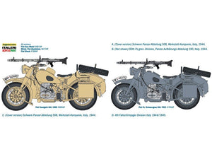Italeri 7403 German Military Motorcycle with side car 1/9 – immagine 11