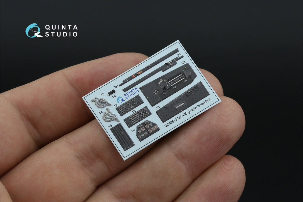 Quinta Studio QD48513 MiG-35 3D-Printed coloured Interior on decal paper (HobbyBoss) 1/48 – imagen 5