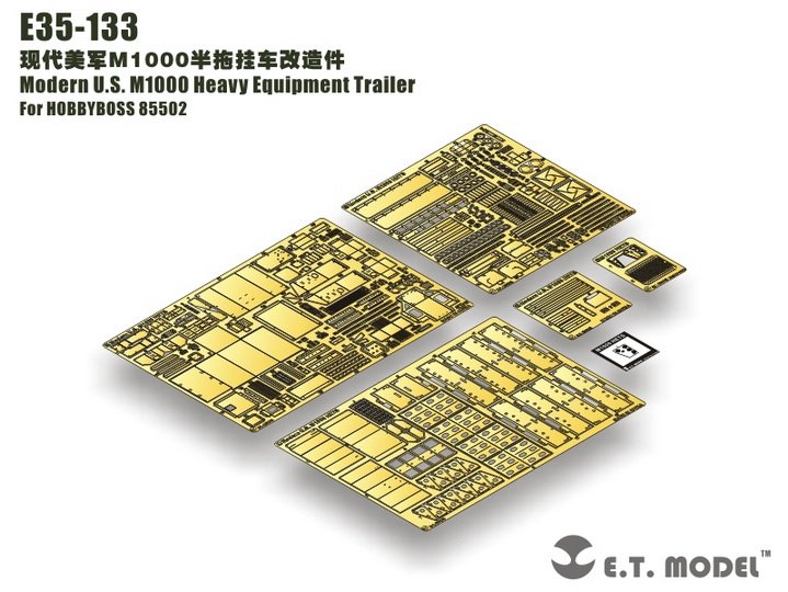 E.T. Model E35-133 Modern U.S. M1000 Heavy Equipment Trailer (For HOBBY BOSS 85502) 1/35