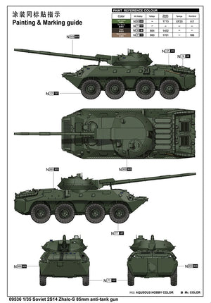 Trumpeter 09536 Soviet 2S14 Zhalo-S 85mm anti-tank gun 1/35 – imagen 3