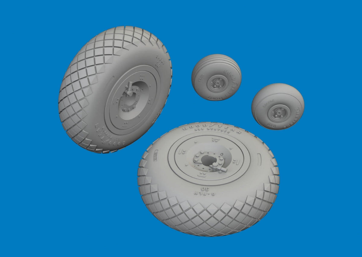 Eduard 6481057 P-40E wheels diamond tread Eduard 1/48 – zdjęcie 3