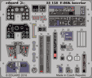 Eduard 33158 F-86K interior KITTY HAWK 1/32