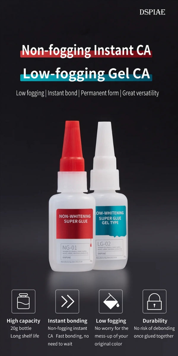 DSPIAE LG-02 Low-Whitening Super Glue Gel Type 20g – imagen 2