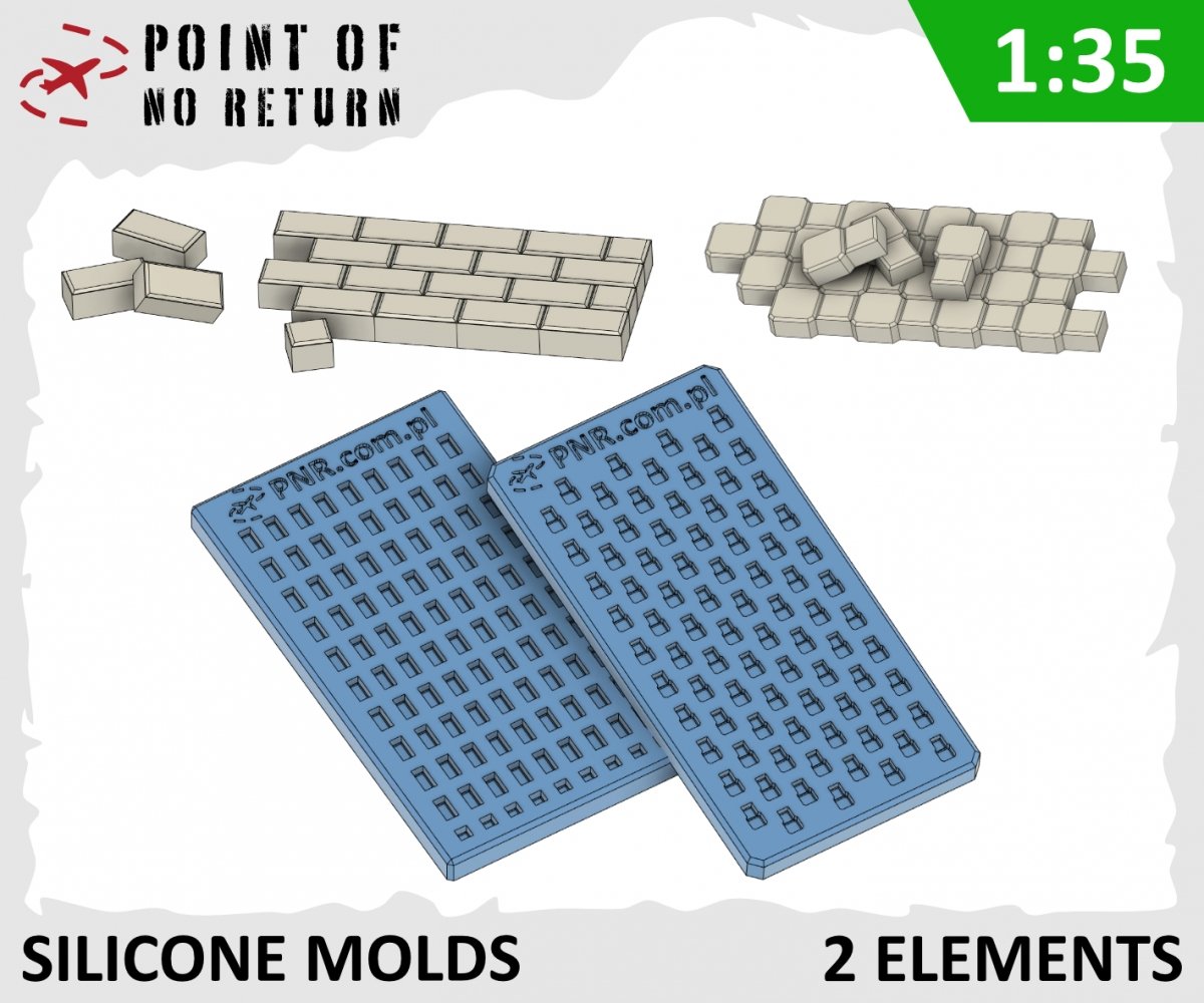 Point of no Return 3522027 Formy silikonowe. Kostka Holland i Unidecor 1/35