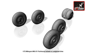 Armory Models AW72025 Mikoyan MiG-31 Foxhound wheels 1/72 – immagine 3