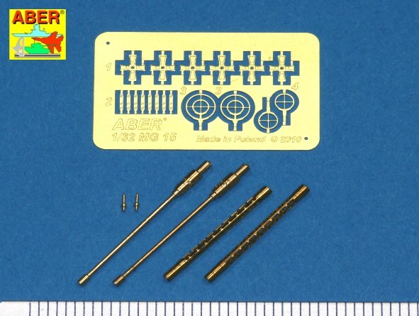 Aber A32001 Set of 2 barrels for German 7,92 mm MG 15 aircraft machine guns 1/32 – immagine 2