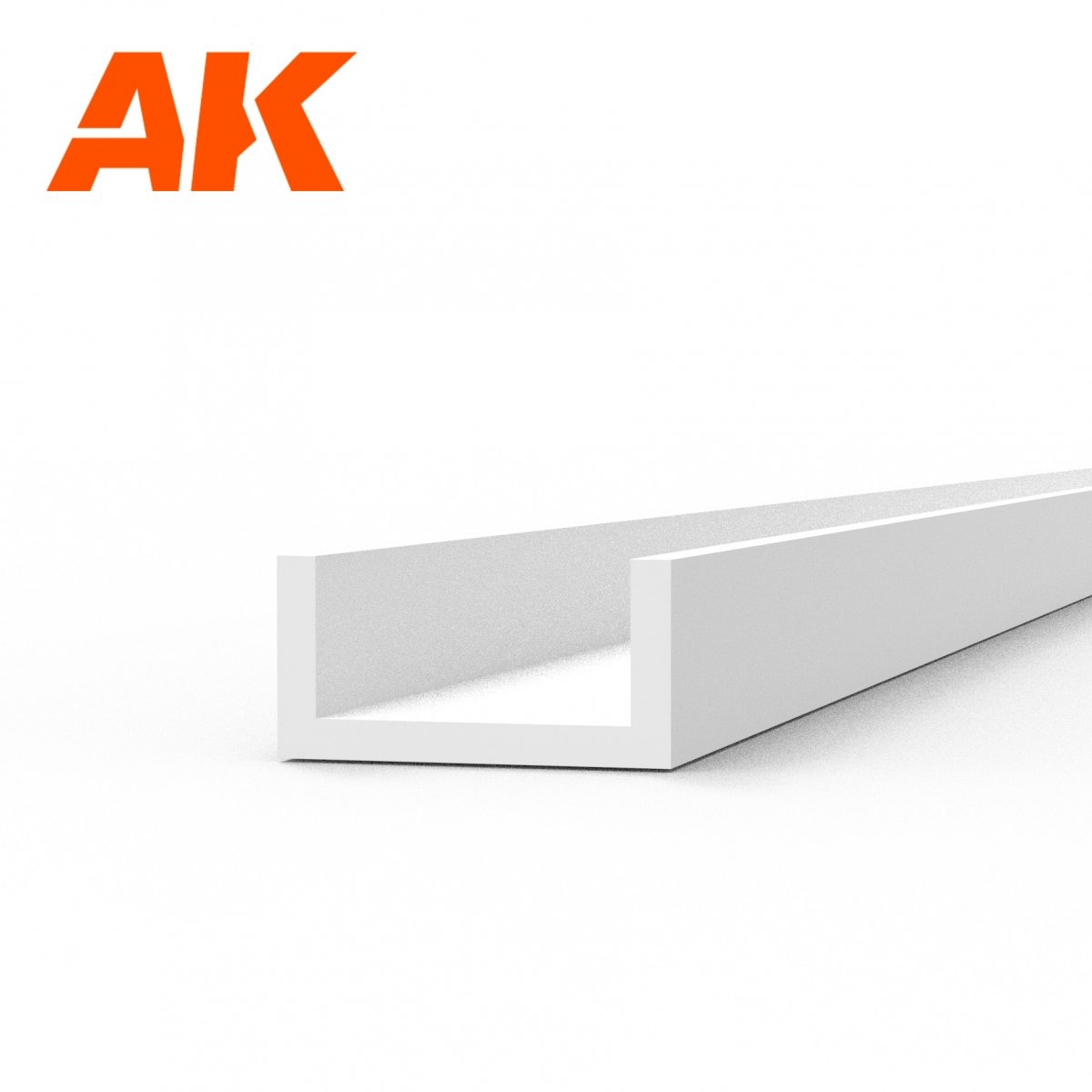 AK Interactive AK6555 CHANNEL 3.0 WIDTH X 350MM – STYRENE U CHANNEL – (4 UNITS) – imagen 2