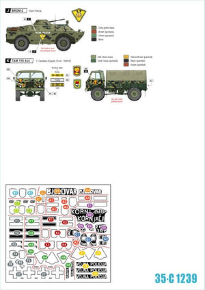 Star Decals 35-C1239 BRDM-2, SA-9 Gaskin, UAZ 469 4x4, Land Rover Ambulance, MAZ 537 Tank Transporter, TAM 110 4x4 Light Truck 1/35 – immagine 2