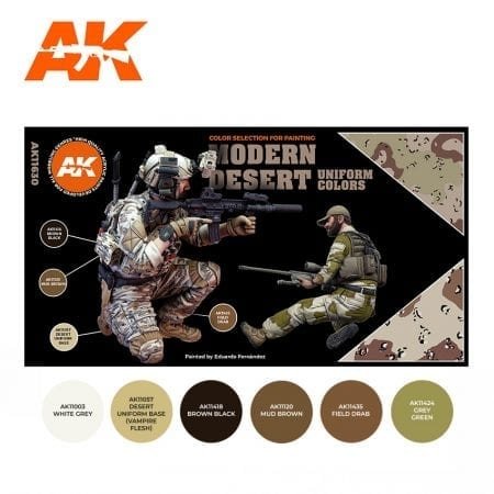 AK Interactive AK11630 MODERN DESERT UNIFORM COLORS – zdjęcie 2