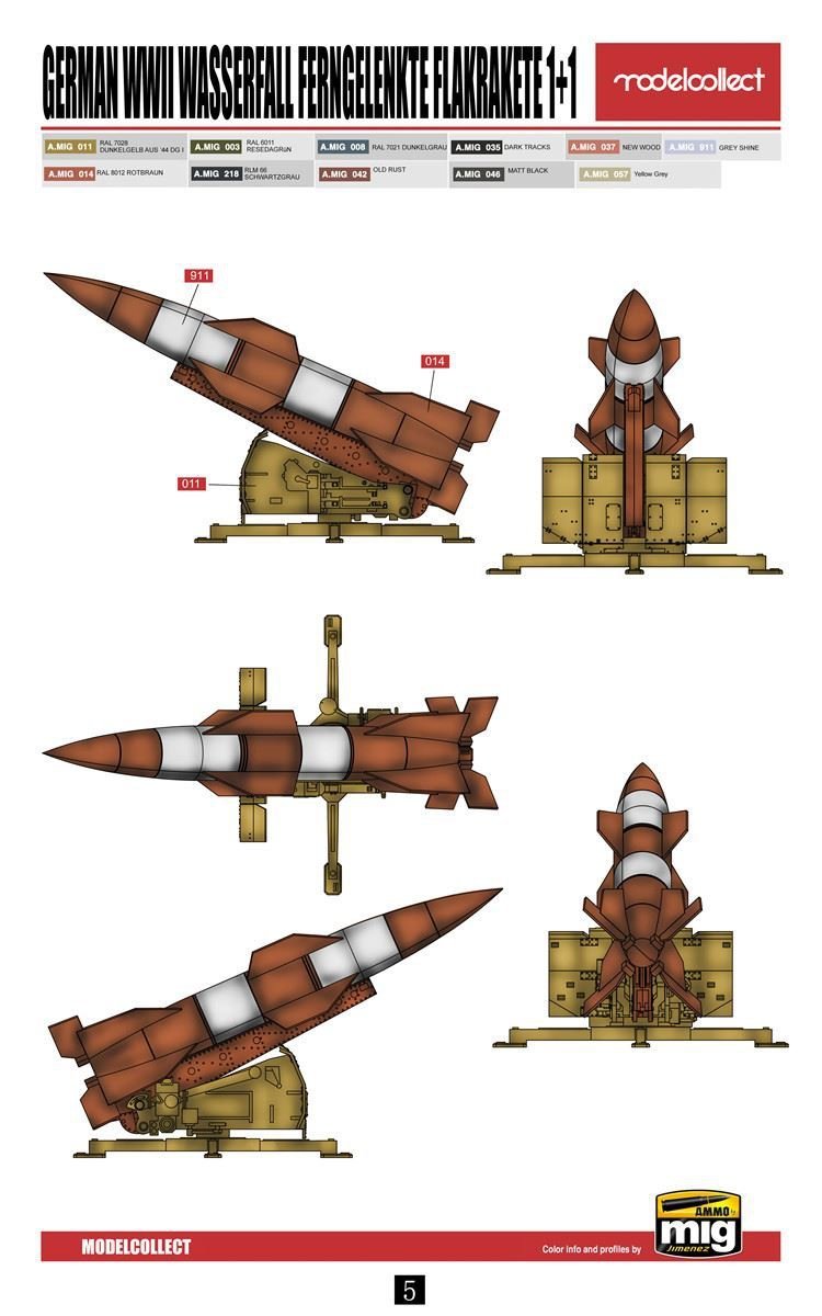 Modelcollect UA72141 German WWII Wasserfall Ferngelenkte Flakrakete 1+1 pack 1/72 – immagine 3
