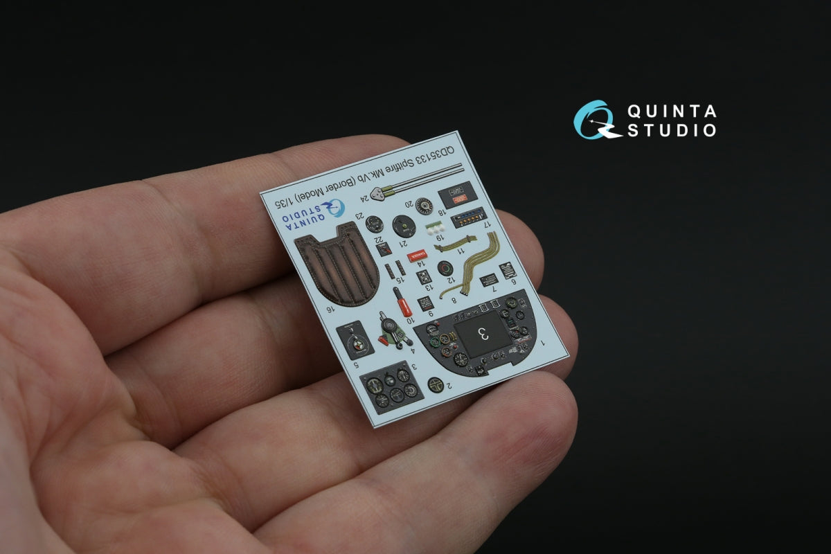 Quinta Studio QD35133 Spitfire Mk. Vb 3D-Printed coloured Interior on decal paper (Border model) 1/35 – imagen 6