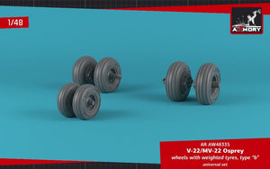Armory Models AW48335 V-22/MV-22 Osprey wheels w/ weighted tires type “b” 1/48 – zdjęcie 4