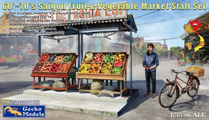 Gecko Models 35GM0122 60&amp;#39;-70&amp;#39;s Saigon Fruit &amp;amp; Vegetable Market Stall Set 1/35