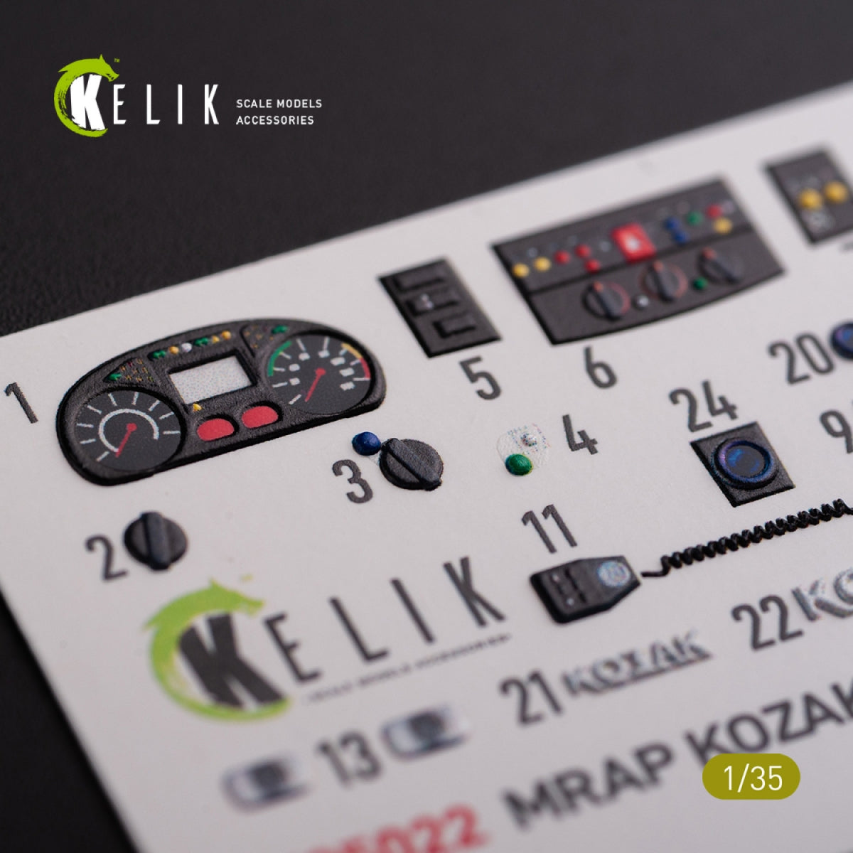 KELIK K35022 Kozak-001 Ukrainian MRAP 3D decals for ICM kit 1/35 – immagine 6