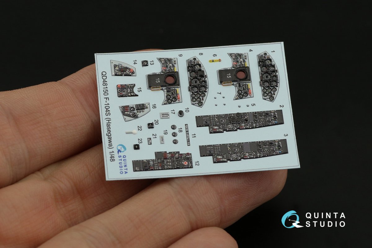 Quinta Studio QD48150 F-104S 3D-Printed &amp;amp; coloured Interior on decal paper (Hasegawa) 1/48 – Bild 8