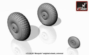 Armory Models AW72406 deHavilland DH.98 Mosquito wheels, “checkerboard” tire pattern, weighted 1/72 – Bild 4