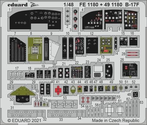 Cockpit Eduard 491180 B-17F HKM 1/48 – image 2