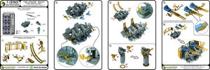Master SM-350-093 USN 40 mm/56 Bofors quadruple mount ver.1 / with Mk-51 director - (resin, PE and turned parts) - (6pcs) 1/350 – immagine 9