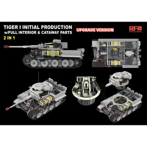Rye Field Model 5131 Tiger I Initial Production Early 1943 w/ Full Interior Updated Version 1/35 – imagen 3