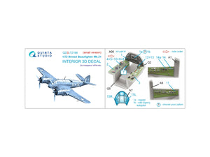 Quinta Studio QDS-72199 Bristol Beaufighter Mk.21 3D-Printed &amp;amp; coloured Interior on decal paper (Hasegawa/MPM) (small version) 1/72 – Bild 2