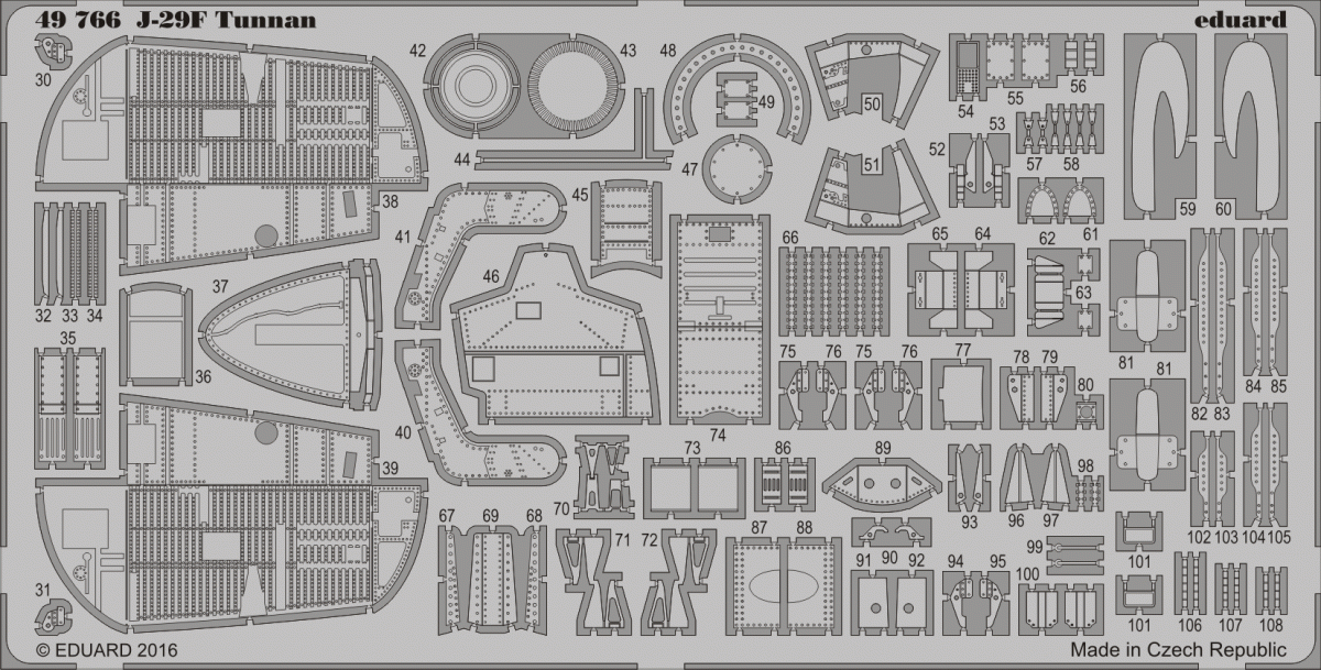 Eduard 49766 J-29F Tunnan HOBBY BOSS 1/48 – imagen 2