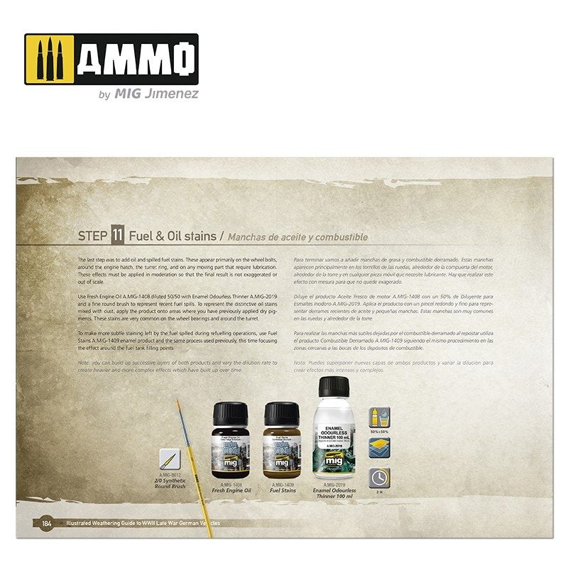 AMMO of Mig Jimenez 6015 ILLUSTRATED GUIDE OF WWII LATE GERMAN VEHICLES (English, Spanish) – imagen 5