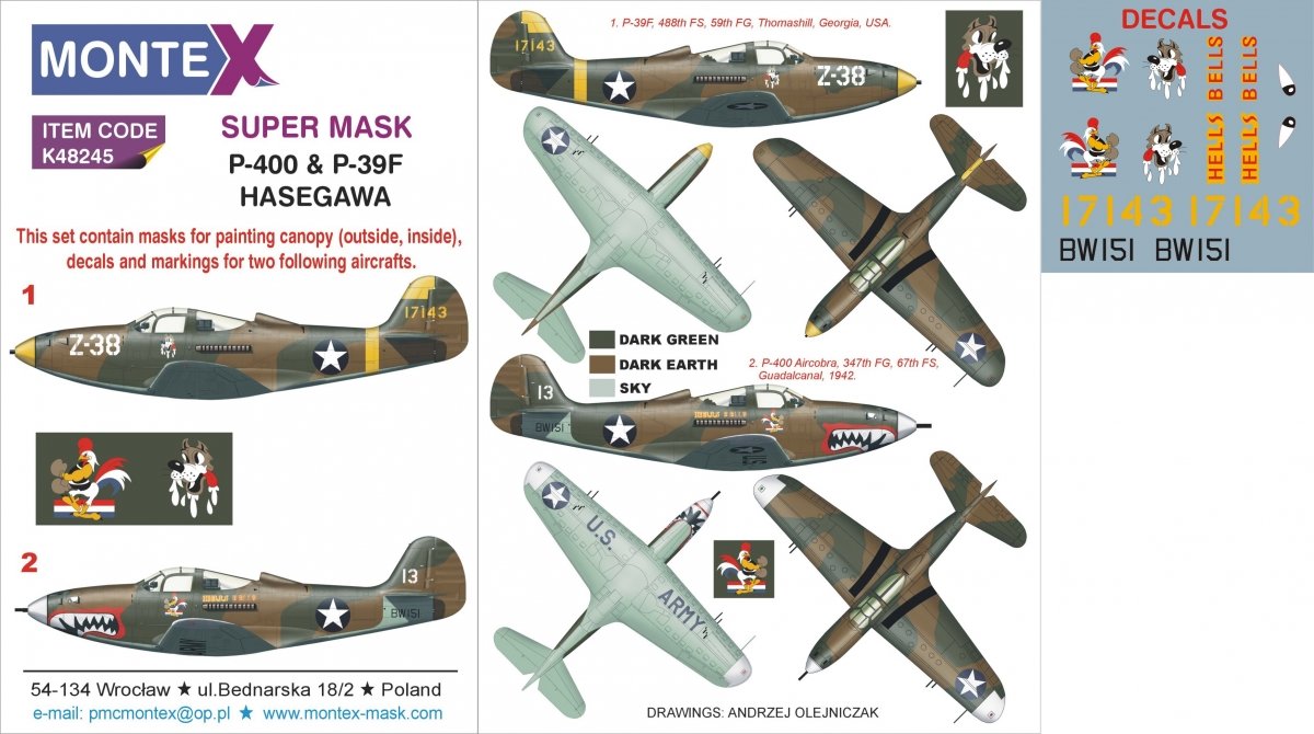 Montex K48245 P-39 AIRCOBRA 1/48
