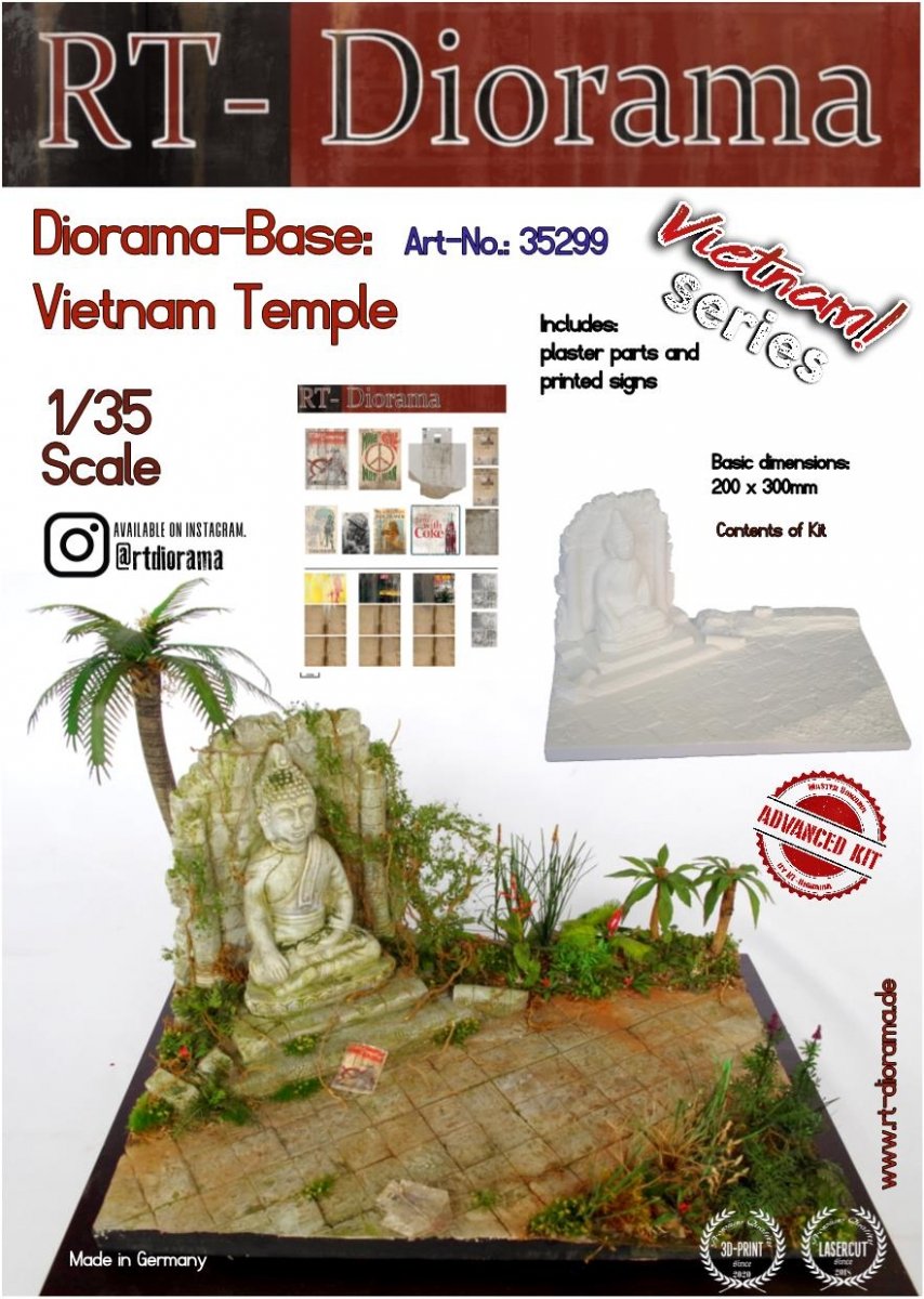 RT-Diorama 35299 Diorama Base: Vietnam Temple 1/35