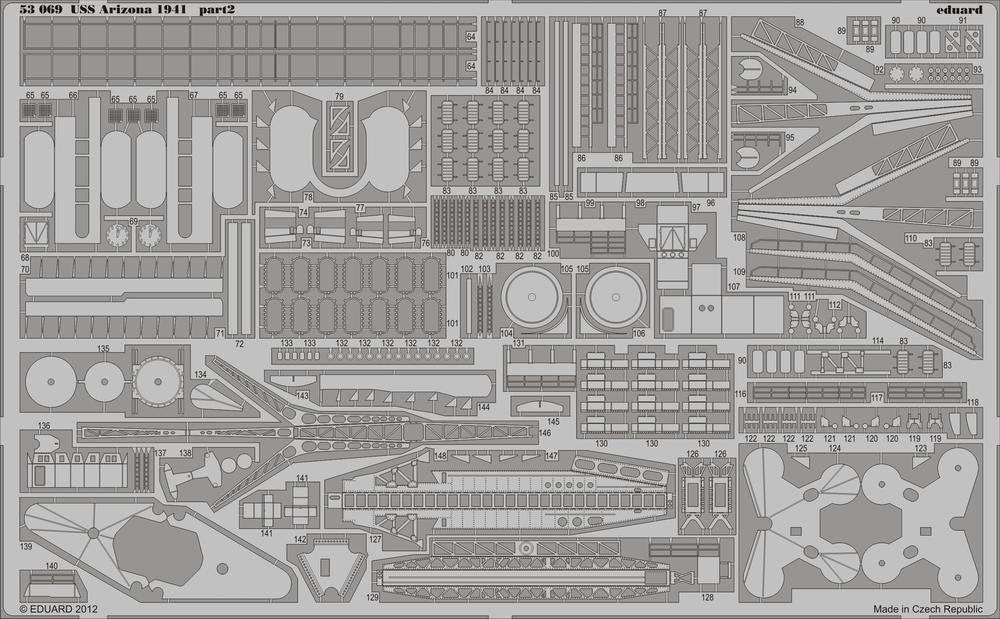 Eduard 53069 USS Arizona 1941 1/350 Hobby Boss – Bild 2