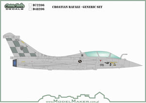ModelMaker Decals D48206 Croatian Rafale - Generic set 1/48