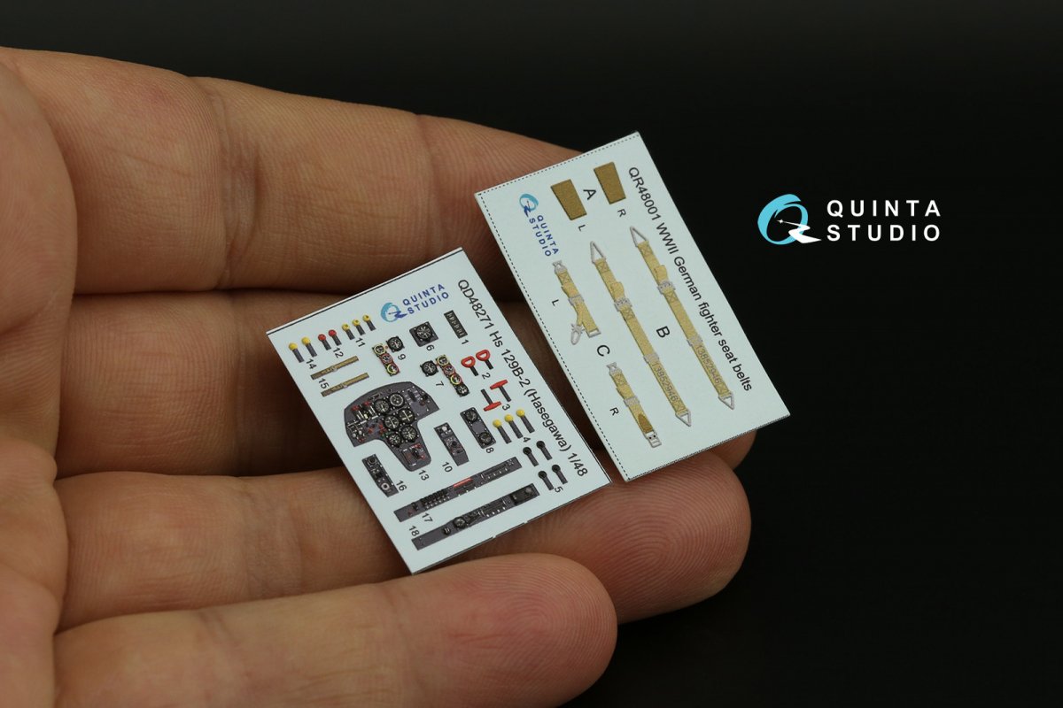 Quinta Studio QD48271 Hs 129B-2 3D-Printed &amp;amp; coloured Interior on decal paper (Hasegawa) 1/48 – imagen 11