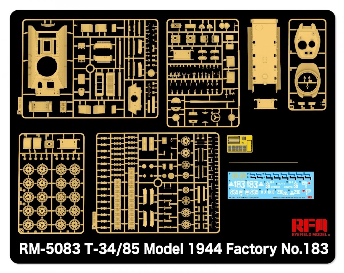 Rye Field Model 5083 T-34/85 Model 1944 Factory No.183 1/35 – imagen 3