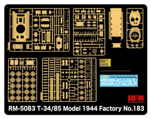 Rye Field Model 5083 T-34/85 Model 1944 Factory No.183 1/35 – imagen 3