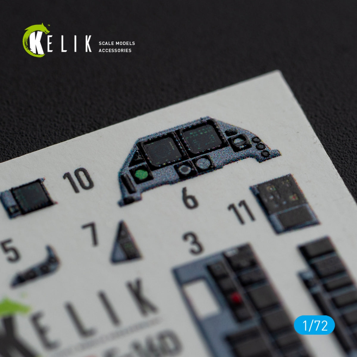 KELIK K72097 F-16D interior 3D decals for Revell kit 1/72 – zdjęcie 4