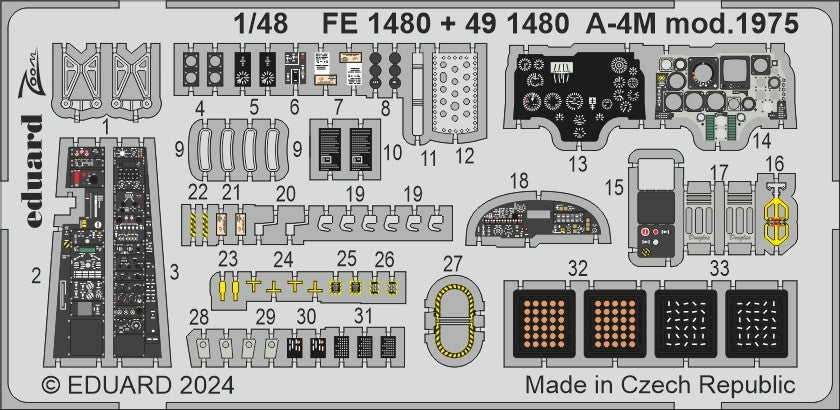 Eduard BIG49435 A-4M Mod. 1975 detail set for Magic Factory 1/48 – zdjęcie 6