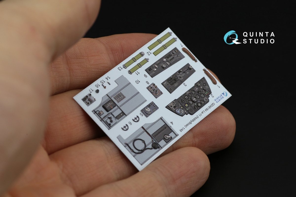 Quinta Studio QD48184 La-11 3D-Printed &amp;amp; coloured Interior on decal paper (HobbyBoss) 1/48 – imagen 4