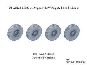 E.T. Model P35-112 US ARMY M1296 &amp;quot;Dragoon&amp;quot; ICV Weighted Road Wheels (3D Printed) For AFV Club Kit 1/35 – Bild 2
