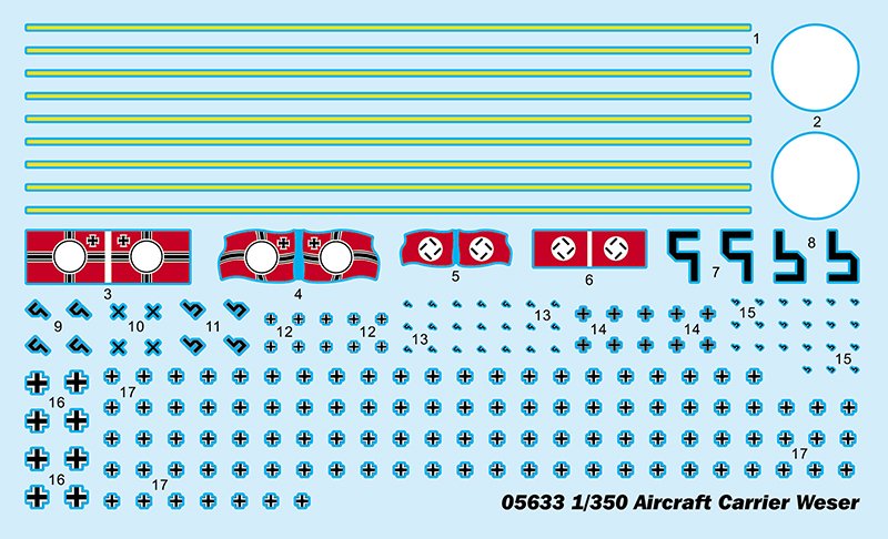 Trumpeter 05633 Aircraft Carrier Weser 1/350 – imagen 3