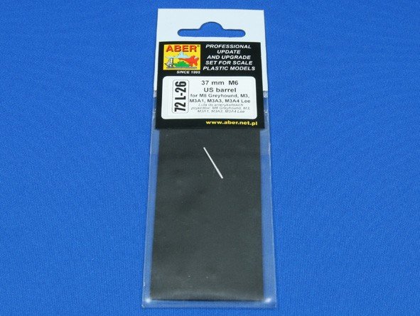 Aber 72L-26 Lufa 37mm M6 do M8 Greyhound,M3, M3A1, M3A3, M3A4 Lee / 37mm M6 US barrel for M8 Greyhound, M3, M3A1, M3A4 Lee 1/72 – imagen 4