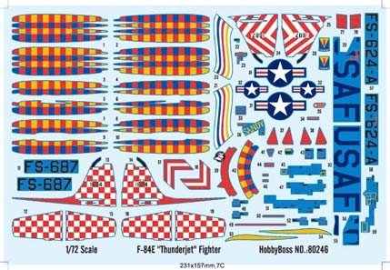 Hobby Boss 80246 F-84E Chasseur Thunderjet (1/72)  – image 2