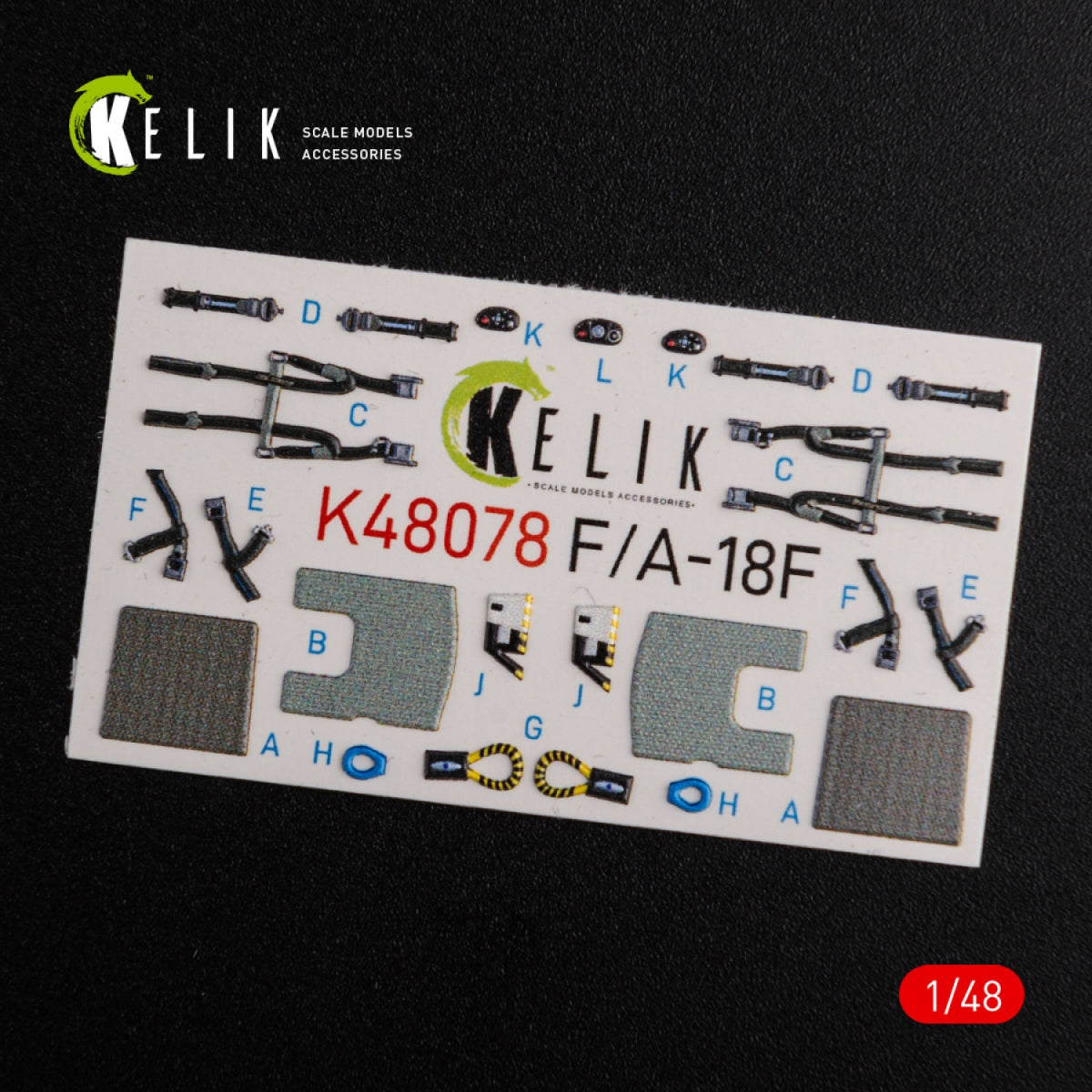 KELIK K48078 F/A-18F Super Hornet interior 3D decals for MENG kit 1/48 – immagine 3