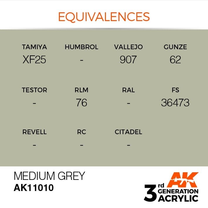AK Interactive AK11010 Gris moyen 17 ml – image 3