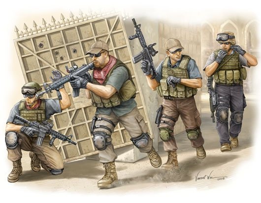 Trumpeter 00419 PMC in Iraq 2005-Armed Assault Team 1/35