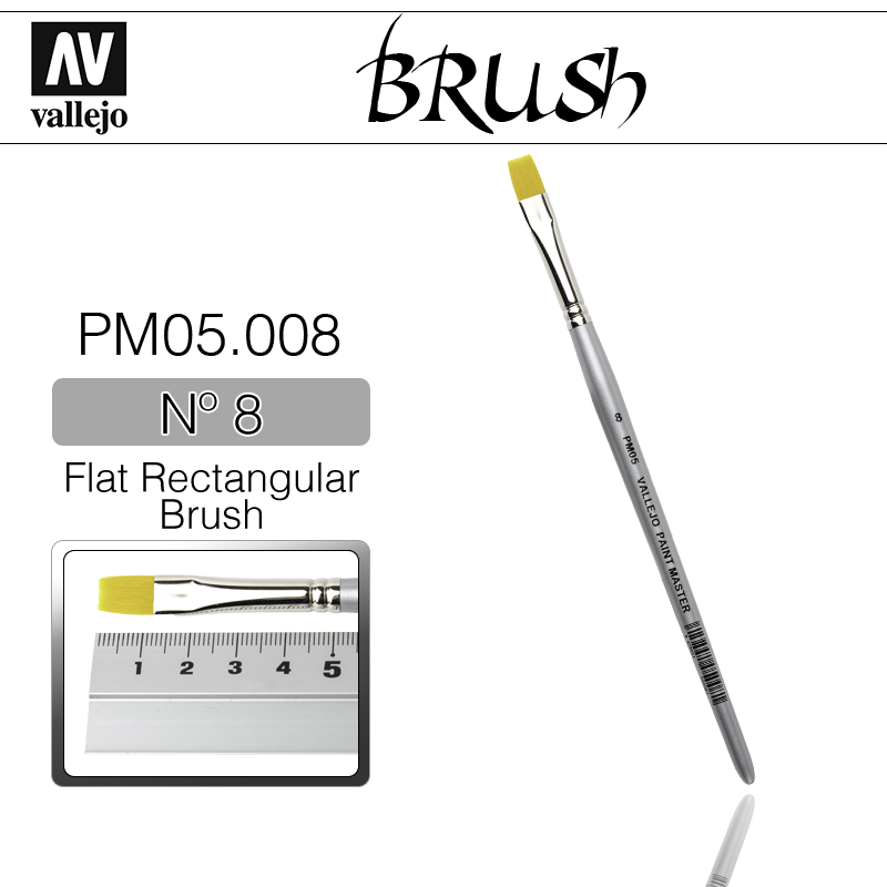Vallejo PM05008 Brush Flat Rectangular Brush N8