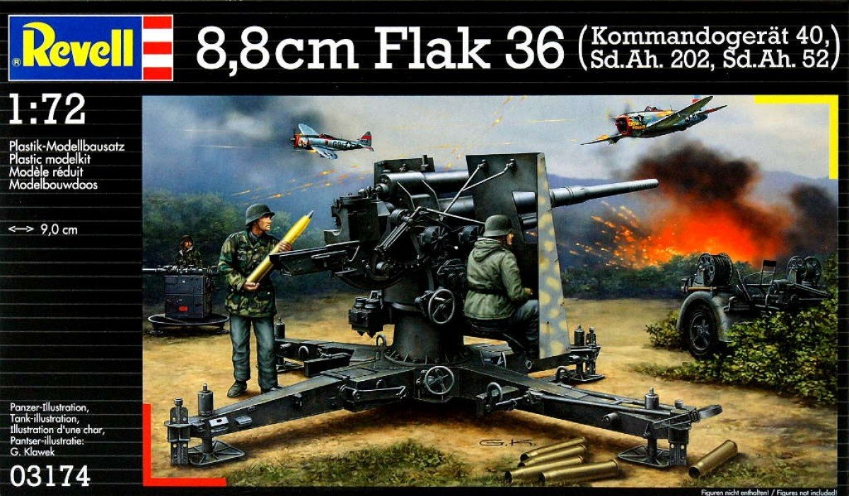 Revell 03174 8,8 cm Flak 36 (Fire Director 40, Sd.Ah. 202 &amp;amp; 52) 1/72