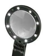 Lightcraft LC1950 Foldable LED Magnifier with Inbuilt Stand / Szkło powiększające LED, składane, USB, powiększenie 5x – imagen 2