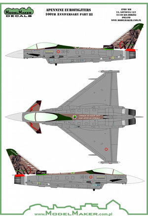 Décalcomanies ModelMaker D48143 Eurofighters des Apennins, partie 3, échelle 1/48
